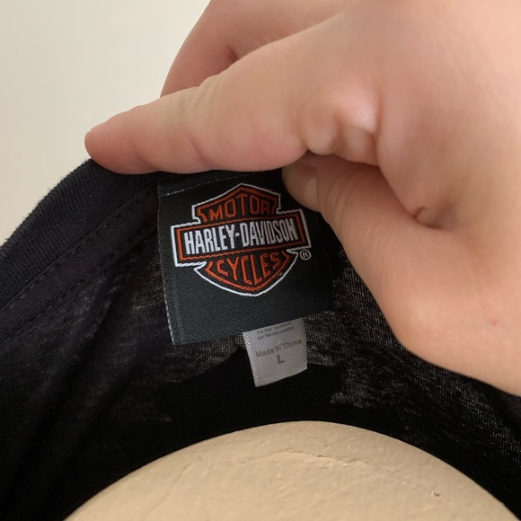 Harley Davidson USA flag v neck tee - Picture 5 of 5